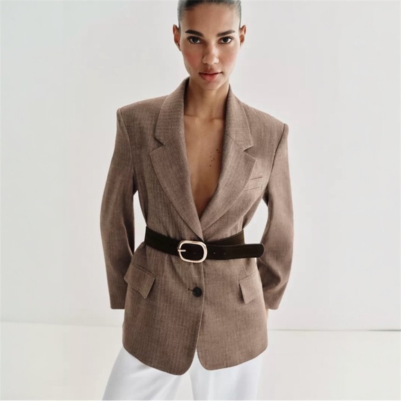 Zara Jackets & Blazers - Zara Brown Blazer Jacket